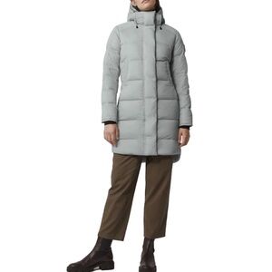 New! 🪿🇨🇦🏔️ CANADA GOOSE Alliston Hooded Down Parka in Moonstone Grey Small
